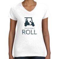 Women's Fine Jersey V-Neck Tee Thumbnail