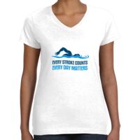 Women's Fine Jersey V-Neck Tee Thumbnail